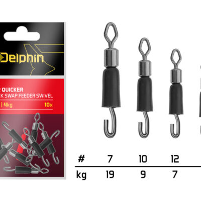 Rýchloobratlík s gumičkou Delphin FDR Quicker / 10ks