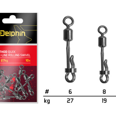 Rýchloobratlík s poistkou Delphin Method QuiX / 10 ks