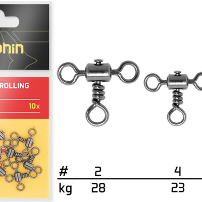 Cross-line rolling T swivel  / 10 ks