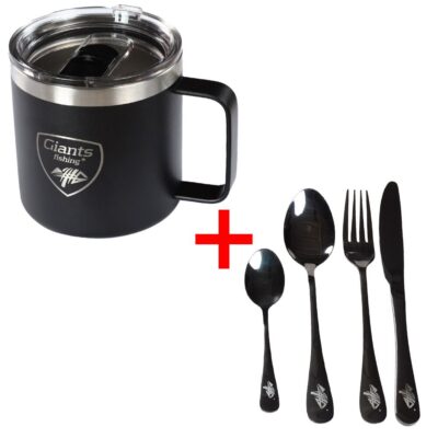 Nerezový thermo hrnček 400ml + Sada nerezových príbory