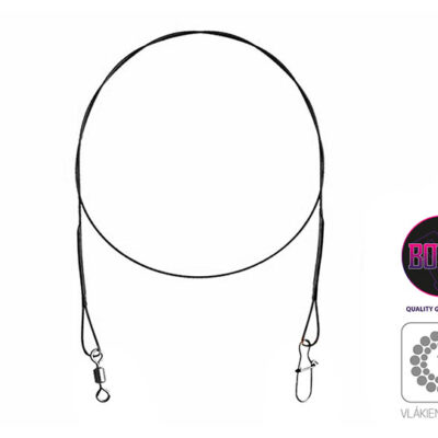 Titánové lanko 1x7 BOMB! s obratl. a karab.