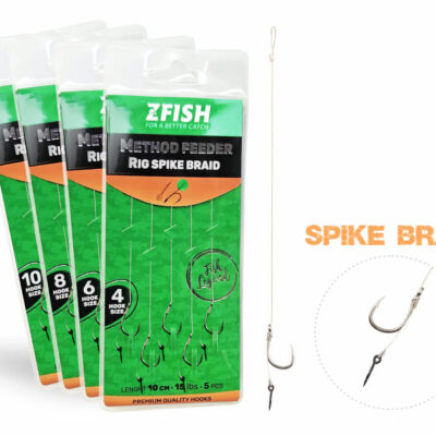 ZFISH Návazec Method Feeder Rig Spike Braid 5 ks