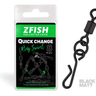 ZFISH Obratlík Quick Change Ring Swivel Matt vel.8