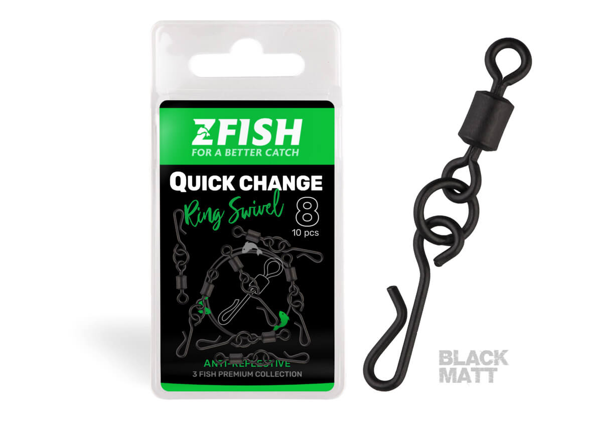 ZFISH Obratlík Quick Change Ring Swivel Matt vel.8 1 ZFISH Obratlík Quick Change Ring Swivel Matt vel.8