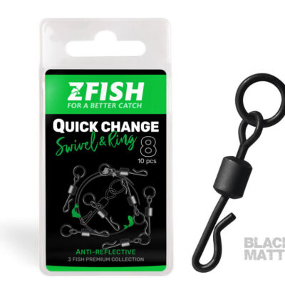 ZFISH Obratlík Quick Change Swivel with Ring vel.8