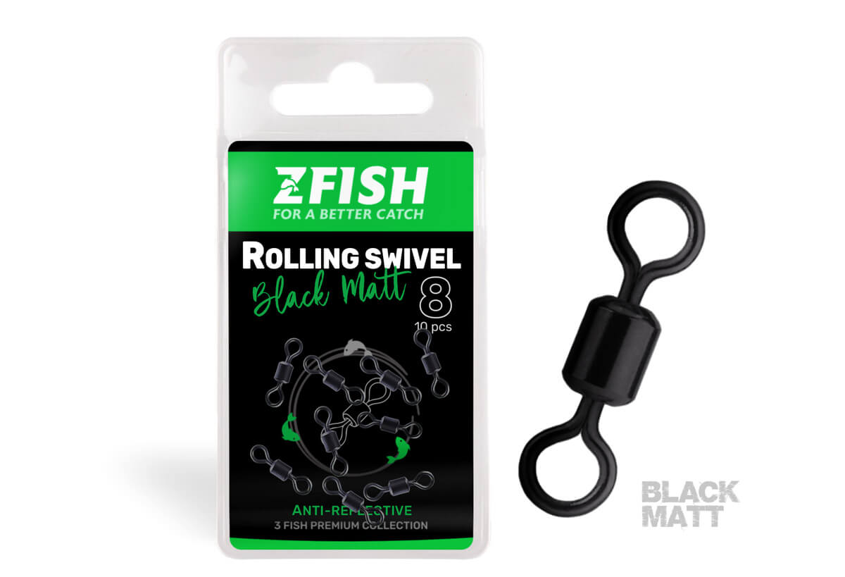 ZFISH Obratlík Rolling Swivel Black Matt vel.8/28Kg 1 ZFISH Obratlík Rolling Swivel Black Matt vel.8/28Kg