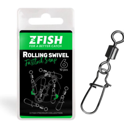 ZFISH Obratlík s Karabinou Rolling Swivel & Fastlock Snap