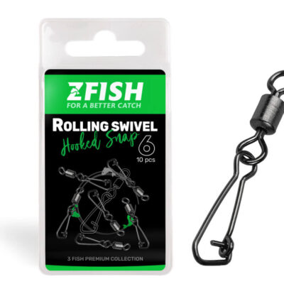 ZFISH Obratlík s Karabinou Rolling Swivel & Hooked Snap