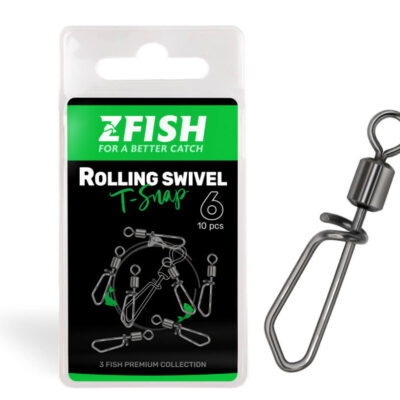 ZFISH Obratlík s Karabinou Rolling swivel & T Snap